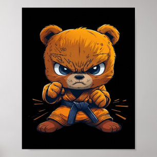 Skary Martial Arts Fighter Karate Boxer Comt Kung Poster