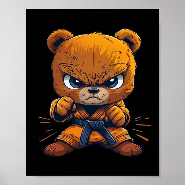 Skary Martial Arts Fighter Karate Boxer Comt Kung Poster (Framsidan)