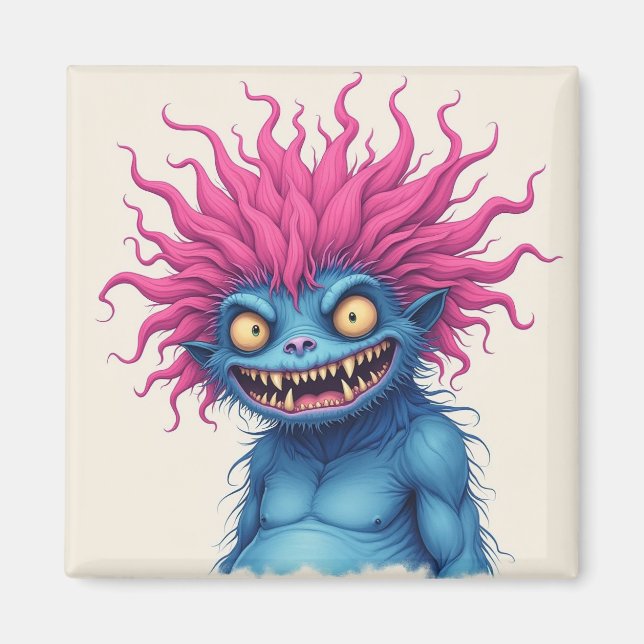 Skary Rosa med nedsatt monster Magnet (Framsidan)