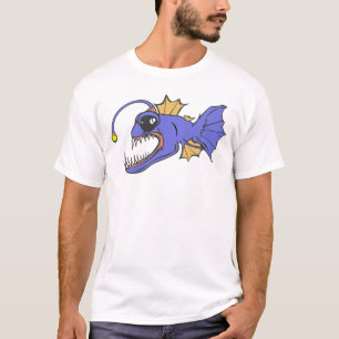 Skary Tecknad Lanternfish T Shirt