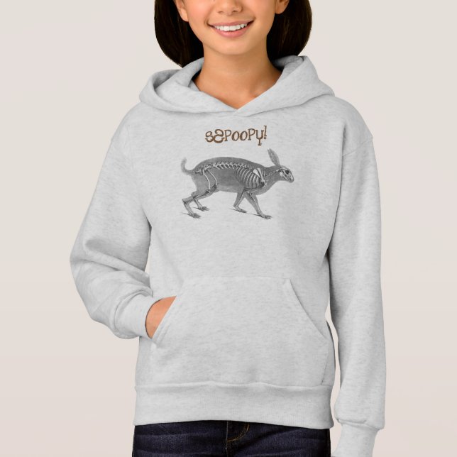 Skary vintage bunny skelett t-shirt (Framsida)