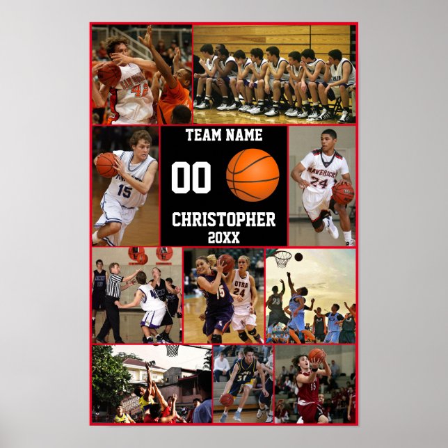 Skasketball Photo Collage Team - slutsäsong - Keep Poster (Framsidan)