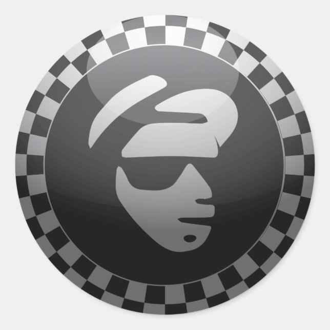 SKAspot Orb Stickers Runt Klistermärke (Framsida)