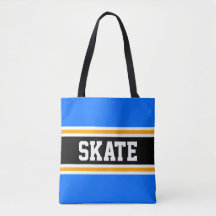 SKATE Athletic Bright Blue Black Gult Rand
