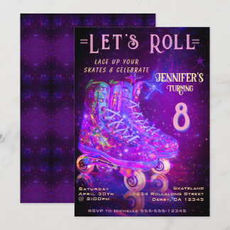 Skate Birthday Party Invitation Inbjudningar