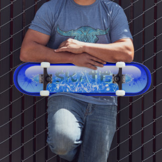 SKATE Blue Flame Mini Skateboard Bräda 18,5 Cm
