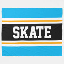 SKATE Bright Himmel Blue Black Gult Tävla Rand