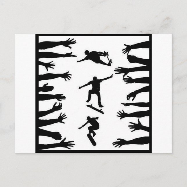 Skate Crowd Vykort (Framsida)