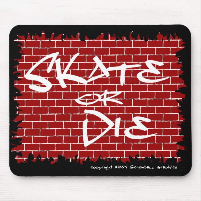 Skate eller Die Mousepad Musmatta (Framsidan)