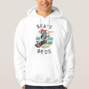 Skate eller die Skateboarder Boy Hoodie