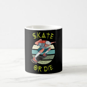 Skate eller die Skateboarder Boy Kaffemugg