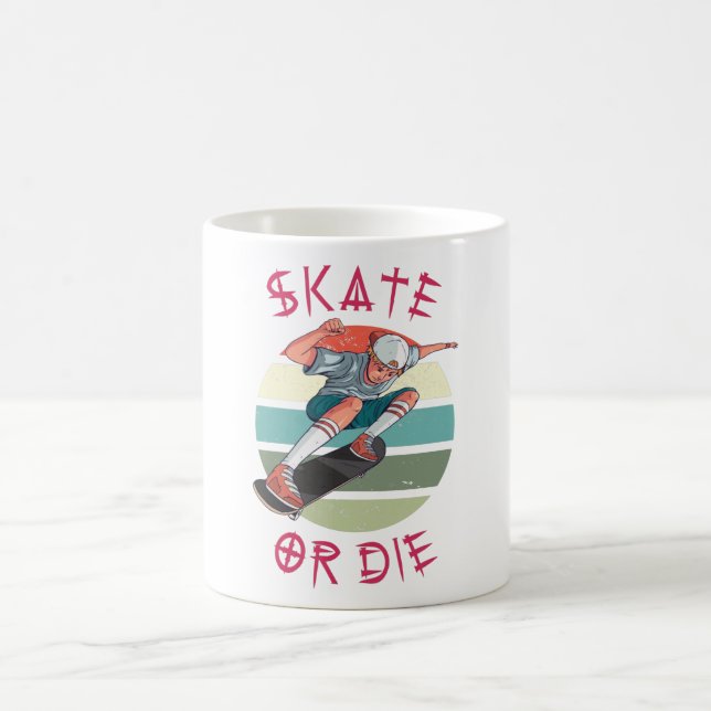 Skate eller die Skateboarder Boy Kaffemugg (Center)