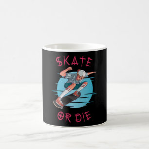 Skate eller die Skateboarder Boy Kaffemugg