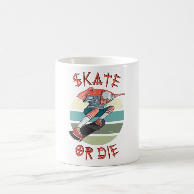 Skate eller die Skateboarder Boy Kaffemugg (Center)