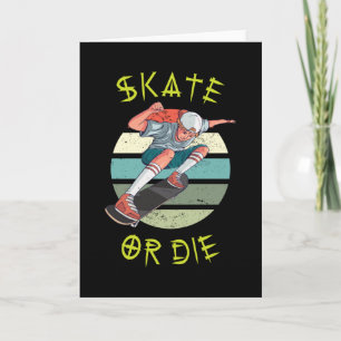 Skate eller die Skateboarder Boy Kort