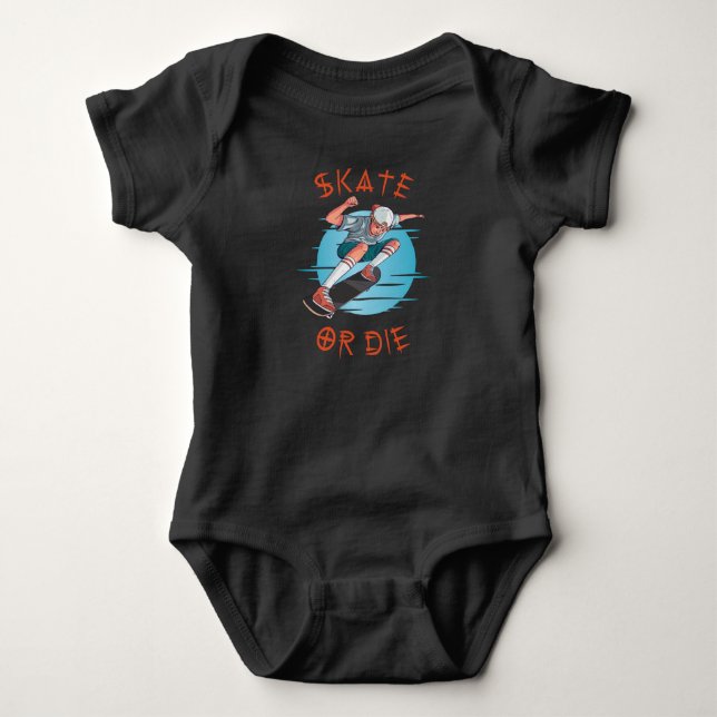 Skate eller die Skateboarder Boy T Shirt (Framsida)