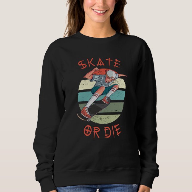 Skate eller die Skateboarder Boy T Shirt (Framsida)