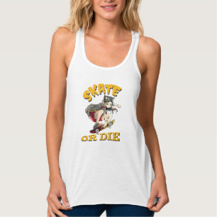 Skate eller die Skateboarder Girl Linne Med Racerback