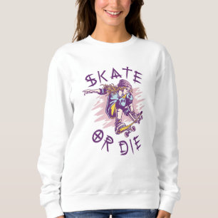 Skate eller dö Skateboarderska T Shirt