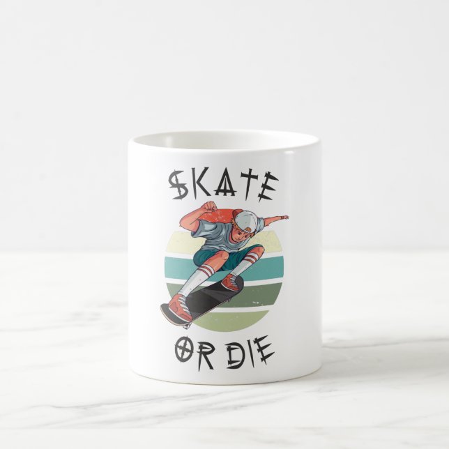Skate eller dö Skateboardpojke Kaffemugg (Center)