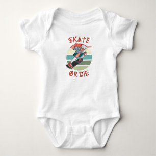 Skate eller dö Skateboardpojke T Shirt