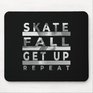 Skate Fall Get Up Upprepa - Rolig Skateboardåkning Musmatta