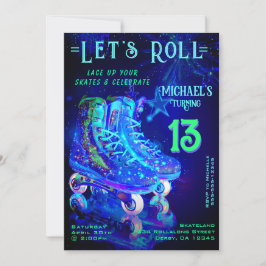 Skate Födelsedagsfest inbjudan