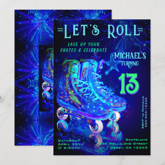 Skate Födelsedagsfest inbjudan