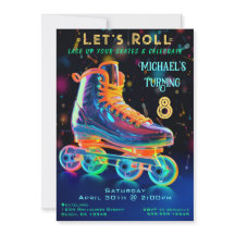 Skate Födelsedagsfest inbjudan