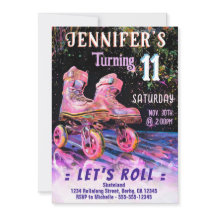 Skate Födelsedagsfest inbjudan