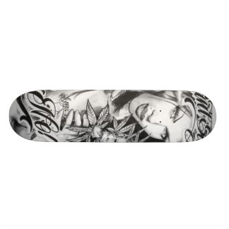 Skate girl smoke weed skateboard bräda 20 cm