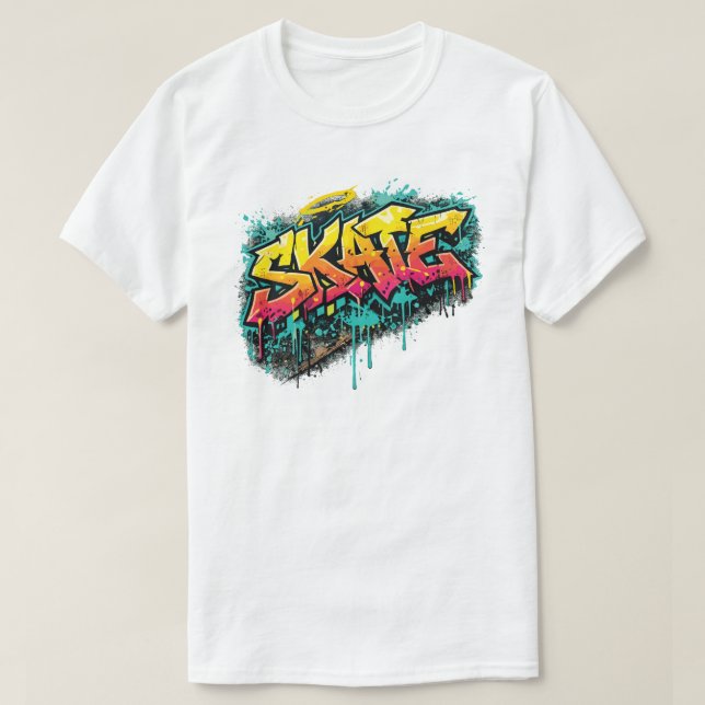 Skate Graffiti Explosion T Shirt (Design framsida)