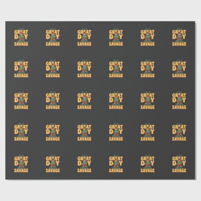 Skate Hund Stor Dag Savage Presentpapper (Platt)