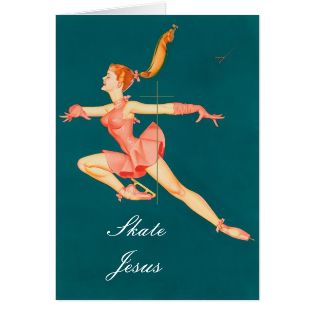 Skate Jesus Hälsningskort (Framsidan)
