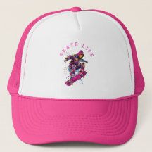 Skate Life Rosa by Happie Hoodie, Baseball Cap