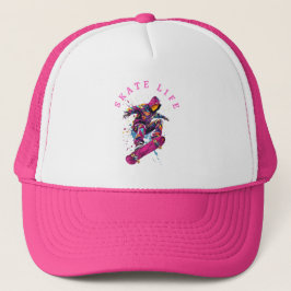 Skate Life Rosa by Happie Hoodie, Baseball Cap Keps