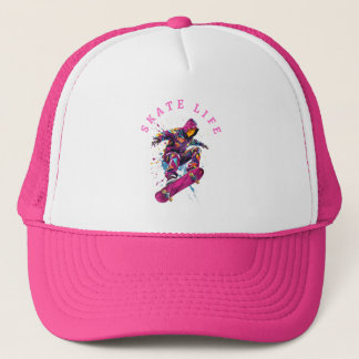 Skate Life Rosa by Happie Hoodie, Baseball Cap Keps