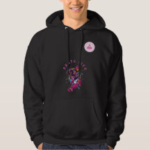 Skate Life Rosa Lycklig Hoodie