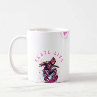 Skate Life Rosa Lycklig Hoodie in White Kaffemugg