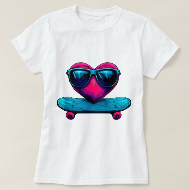 Skate Love Rider T Shirt (Design framsida)