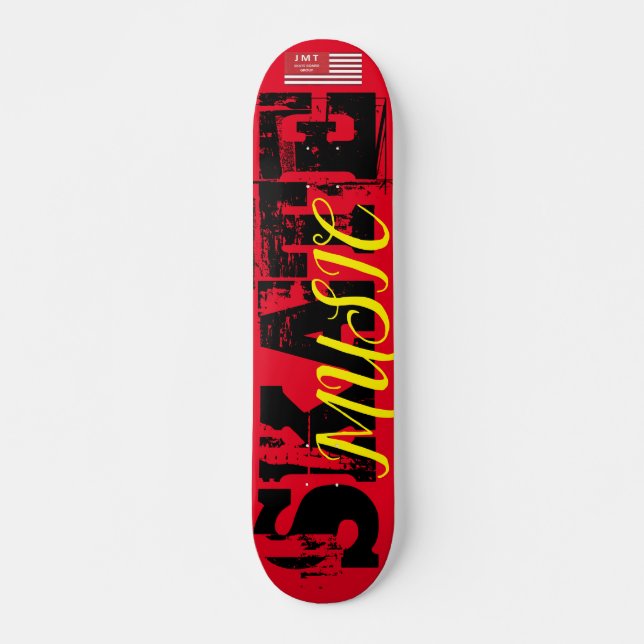 SKATE MUSIC Skateboard, 7¾ tum Deck Mini Skateboard Bräda 18,5 Cm (Framsida)