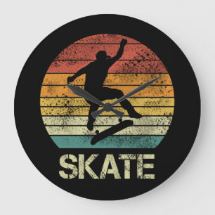 Skate Olli vintage design för skater Stor Klocka