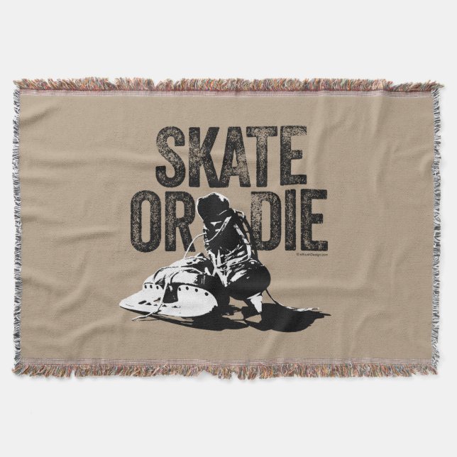 Skate or Die (hockey) Filt (Framsidan)