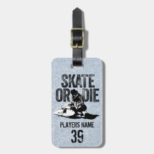 Skate or Die (hockey) Luggage Tag Bagagebricka
