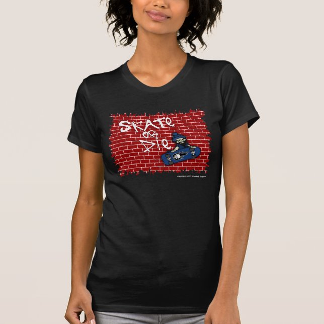 Skate or Die Ladies Twofer Sheer (Passform) Tröja (Framsida)