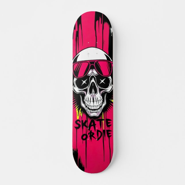 Skate or Die Nº6 - Skateboard Deck - Punk Grunge (Framsida)