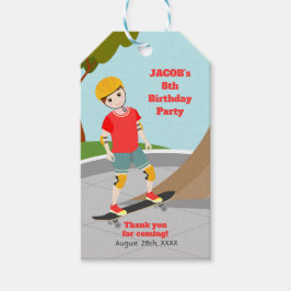 Skate Park Roligt Boy Födelsedagsfest Presentetikett