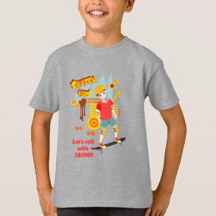 Skate Park Roligt Boy Födelsedagsfest T Shirt