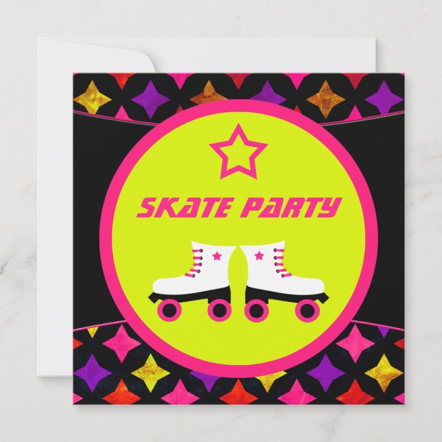 Skate Party Inbjudningar (Framsida)