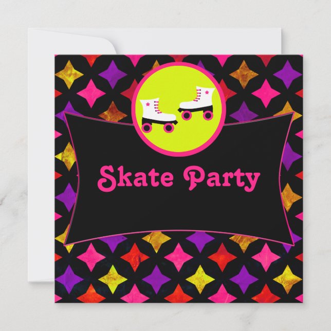 Skate Party Inbjudningar (Framsida)